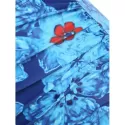 Flower Print Twist Front Padded Tankini Swimsuit - Blue