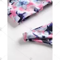 Flowers Print Low Waisted Bikini - Light Pink