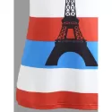 France Flag Eiffel Tower Tank Top - Red