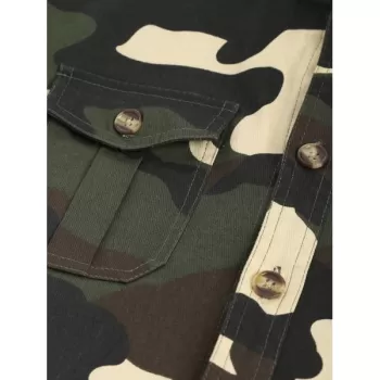 Front Pocket Button Up Camo Shirt - Acu Camouflage