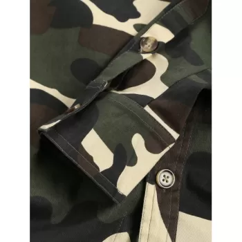 Front Pocket Button Up Camo Shirt - Acu Camouflage