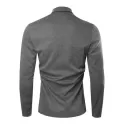 Frontal Pocket Color Block Long Sleeves T Shirt - Dark Gray