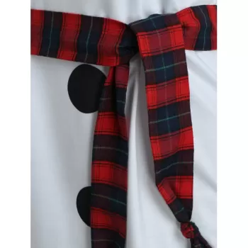 Funnel Neck Christmas Snowman Sweatshirt Dress - White