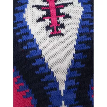 Geometric Graphic Knit Pullover Sweater -  One