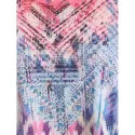 Geometric Print Handkerchief T-shirt - Multi-a
