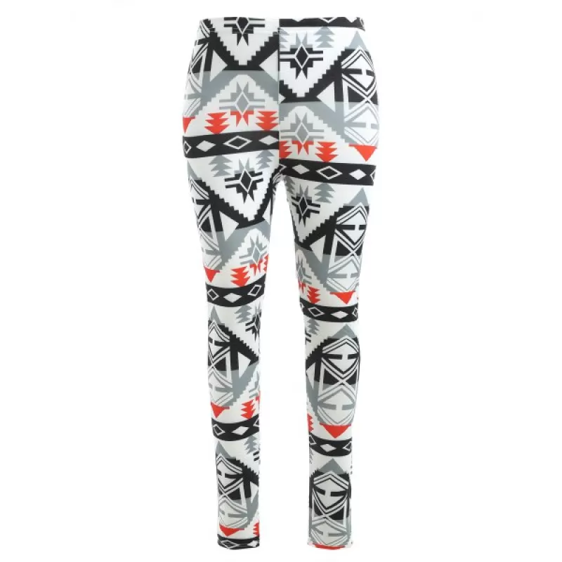 Geometric Print tretch Pencil Pants -
