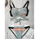 Geometric Printed Padded Bikini et -