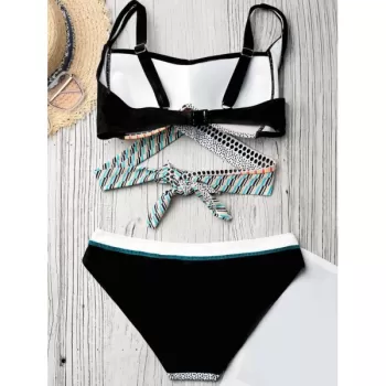 Geometric Printed Padded Bikini et -