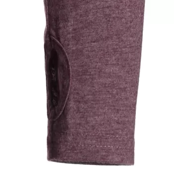 Glove Sleeve Contrast Heathered Drawstring Cowl Neck T-shirt - Firebrick