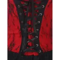 Gothic Bandeau Strapless Lace Corset Dress - Red