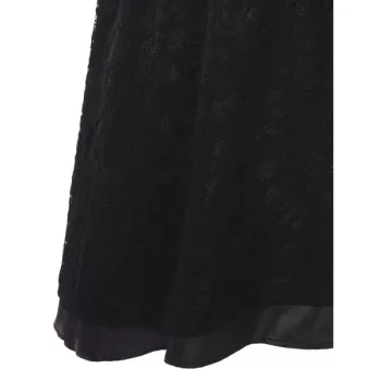 Gothic Bandeau Strapless Lace Corset Dress - Red