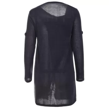 Graceful Cowl Neck Solid Color Slit Asymmetric Pullover Sweater For Women - Deep Gray One Size(fit Size Xs To