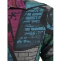 Graffiti Wall Print Button Up Shirt - Light Gray