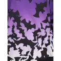 Halloween Bats Print Skew Neck Sweatshirt - Purple