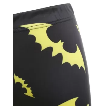 Halloween Bats Print lim Leggings - Black