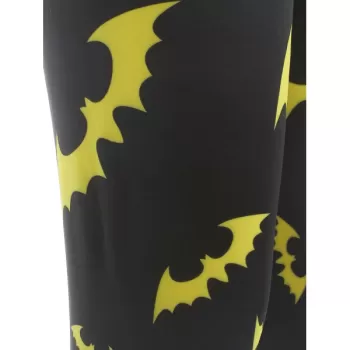 Halloween Bats Print lim Leggings - Black