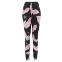 Halloween Cartoon Bats Print Outdoor Leggings - Black