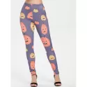 Halloween Cartoon Pumpkins Print Casual Pants -