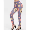 Halloween Cartoon Pumpkins Print Casual Pants -