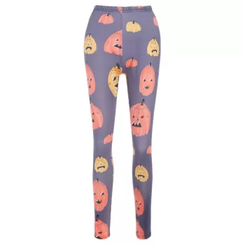 Halloween Cartoon Pumpkins Print Casual Pants -