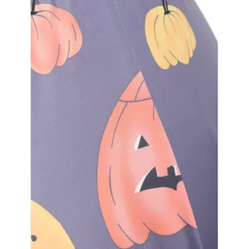 Halloween Cartoon Pumpkins Print Casual Pants -