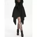 Halloween Lace Panel Asymmetric Handkerchief Gothic Skirt - Night