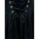 Halloween Lace Up Plus Size Handkerchief Top - Lapis Blue