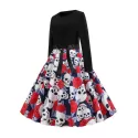 Halloween ong Sleeve A ine Dress - Multi-a