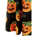 Halloween Pumpkin Print Midi wing Dress - Black