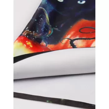 Halloween Retro Sleeveless Fit and Flare Dress - Black