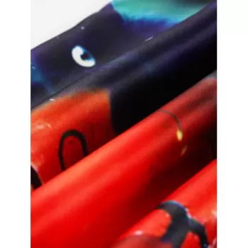 Halloween Retro Sleeveless Fit and Flare Dress - Black