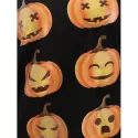 Halloween Skew Neck Pumpkin Print Sweatshirt - Black