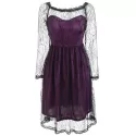 Halloween pider Lace Long leeve Dress - Purple
