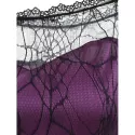 Halloween pider Lace Long leeve Dress - Purple