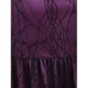 Halloween pider Lace Long leeve Dress - Purple