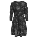 Halloween pider Web Print Dress - Black