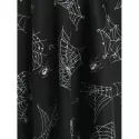 Halloween pider Web Print Dress - Black