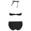 Halter Lace Crochet Bikini et - Black