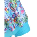 Halter Paisley Printed Tankini Set - Deep Sky Blue