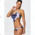 Halter Print Padded Bikini et -