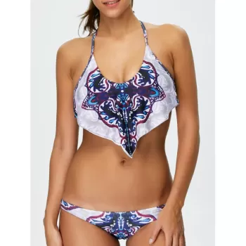 Halter Print Padded Bikini et -