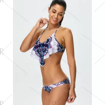Halter Print Padded Bikini et -