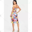 Halter mocked Printed Chiffon Dress -