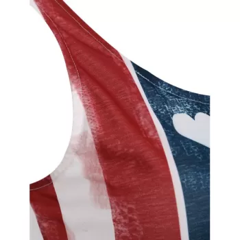 Hearts tripes Tank Top - Red Wine