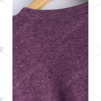 Heathered Slimming T-Shirt - Purple