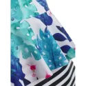 High Leg Flower Tankini et - Deep ky Blue
