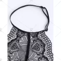 High Neck Lace Bralette - Black
