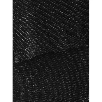 High Slit Flounce Sparkly axi Dress - Black