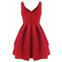 High Waist A ine Party Dress - Red