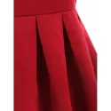 High Waist A ine Party Dress - Red